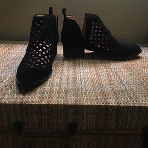 Taggart black suede booties. Year round boot